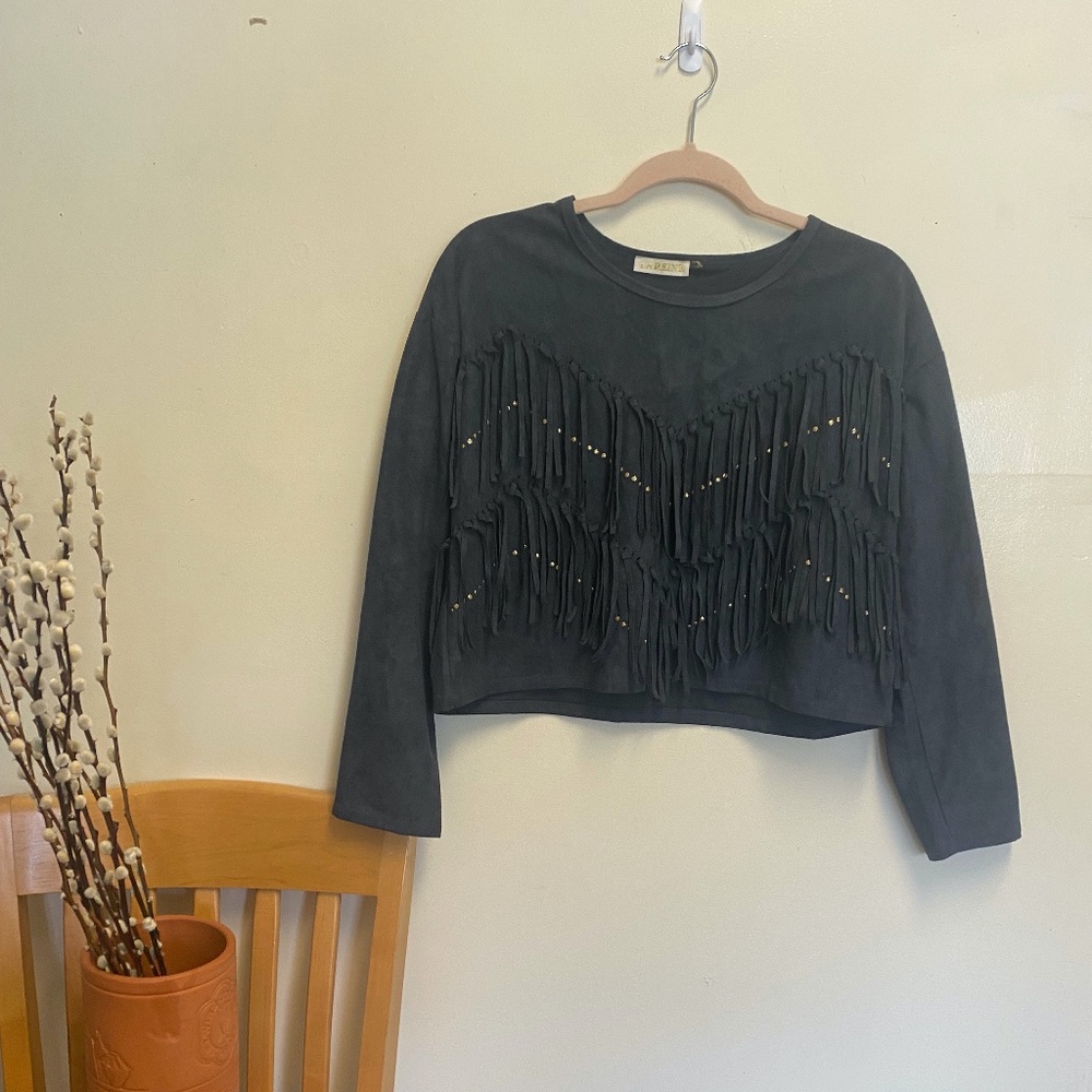 Faux Suede Crop Top